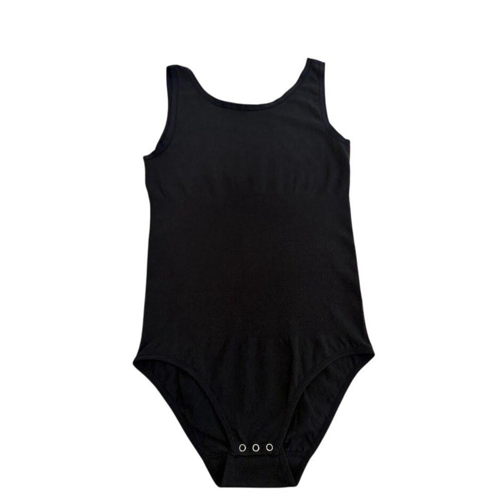 Essentials by Tummy‎ Tank Black Sleeveless Tummy Control Bodysuit 1X/2X